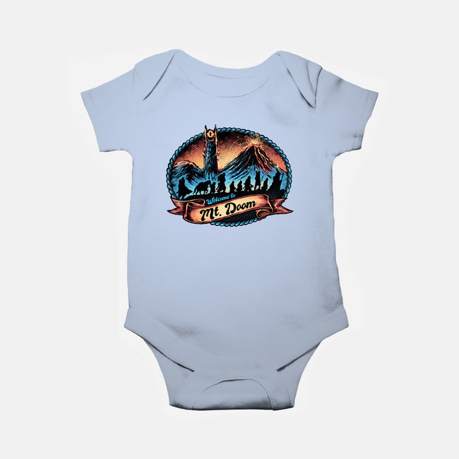 Welcome To Mt Doom-Baby-Basic-Onesie-glitchygorilla