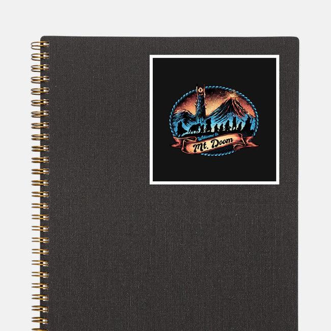 Welcome To Mt Doom-None-Glossy-Sticker-glitchygorilla