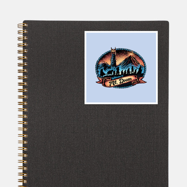 Welcome To Mt Doom-None-Glossy-Sticker-glitchygorilla