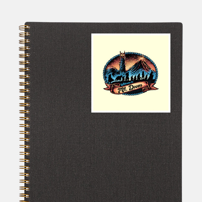 Welcome To Mt Doom-None-Glossy-Sticker-glitchygorilla