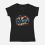 Welcome To Mt Doom-Womens-V-Neck-Tee-glitchygorilla