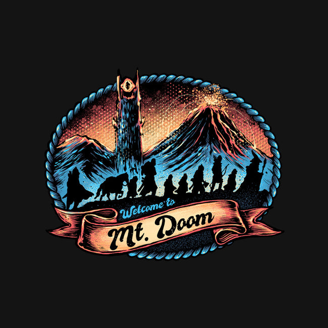 Welcome To Mt Doom-Unisex-Kitchen-Apron-glitchygorilla