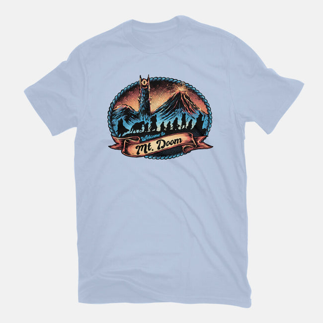 Welcome To Mt Doom-Mens-Basic-Tee-glitchygorilla