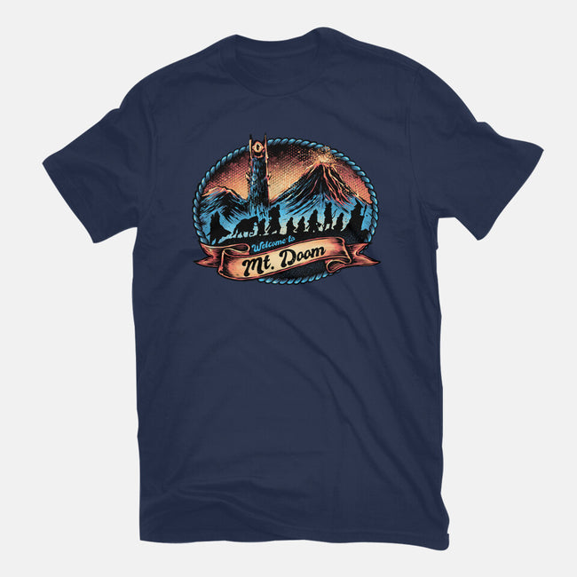 Welcome To Mt Doom-Mens-Basic-Tee-glitchygorilla