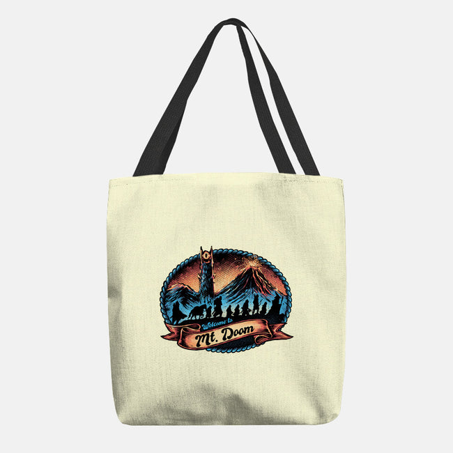 Welcome To Mt Doom-None-Basic Tote-Bag-glitchygorilla