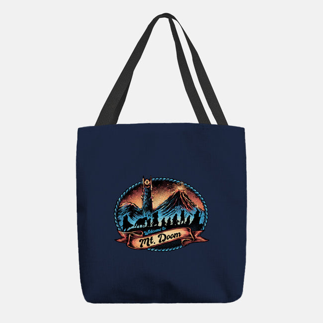 Welcome To Mt Doom-None-Basic Tote-Bag-glitchygorilla