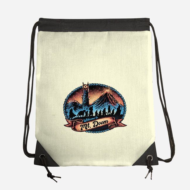 Welcome To Mt Doom-None-Drawstring-Bag-glitchygorilla