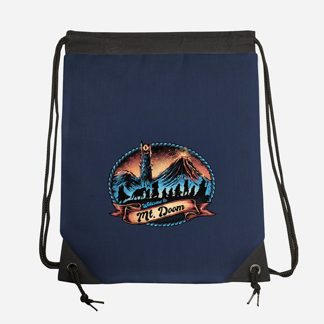 Welcome To Mt Doom-None-Drawstring-Bag-glitchygorilla