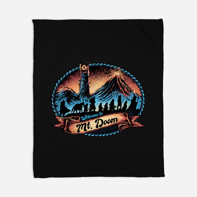 Welcome To Mt Doom-None-Fleece-Blanket-glitchygorilla