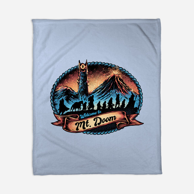 Welcome To Mt Doom-None-Fleece-Blanket-glitchygorilla