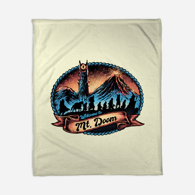 Welcome To Mt Doom-None-Fleece-Blanket-glitchygorilla