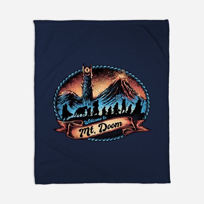 Welcome To Mt Doom-None-Fleece-Blanket-glitchygorilla