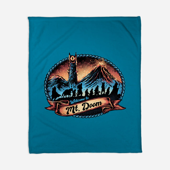 Welcome To Mt Doom-None-Fleece-Blanket-glitchygorilla