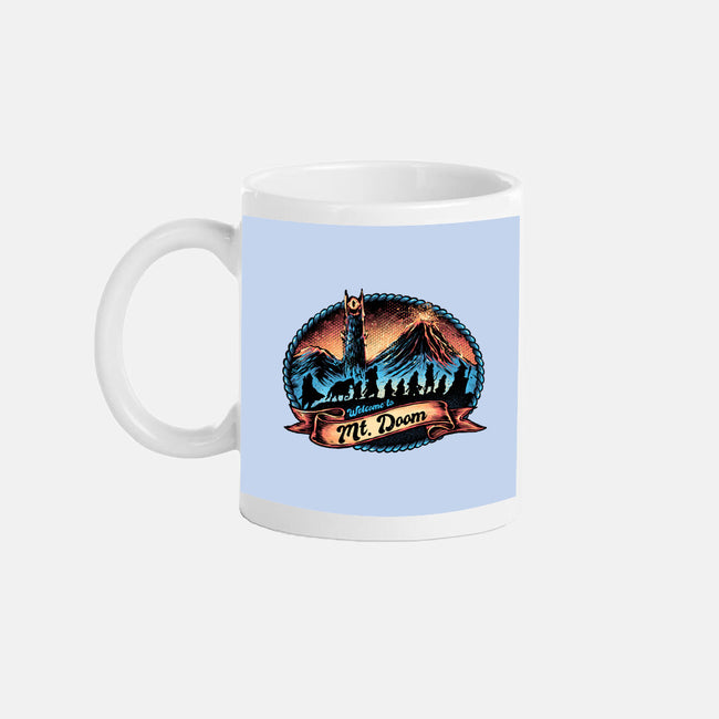 Welcome To Mt Doom-None-Mug-Drinkware-glitchygorilla