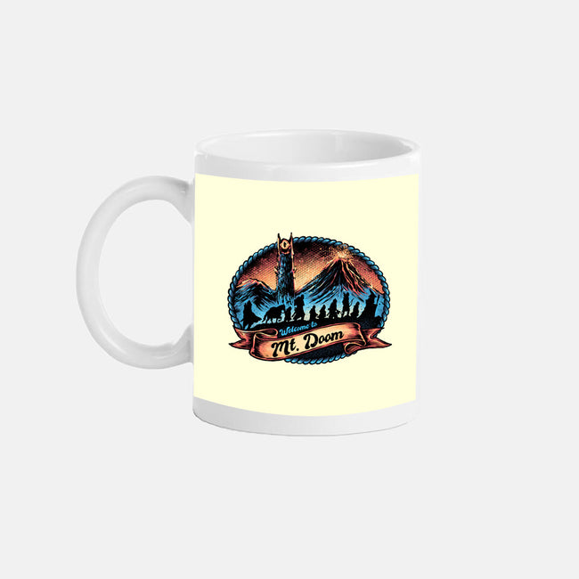 Welcome To Mt Doom-None-Mug-Drinkware-glitchygorilla
