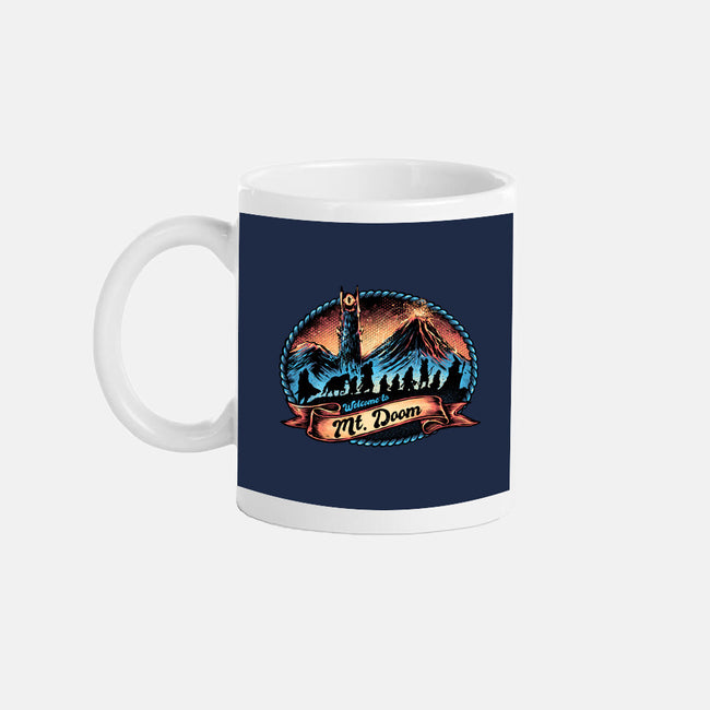 Welcome To Mt Doom-None-Mug-Drinkware-glitchygorilla