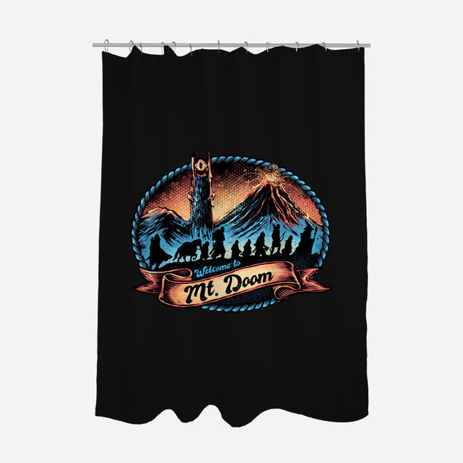 Welcome To Mt Doom-None-Polyester-Shower Curtain-glitchygorilla
