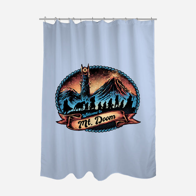 Welcome To Mt Doom-None-Polyester-Shower Curtain-glitchygorilla