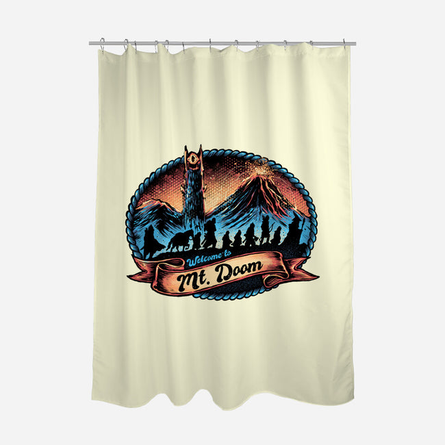 Welcome To Mt Doom-None-Polyester-Shower Curtain-glitchygorilla