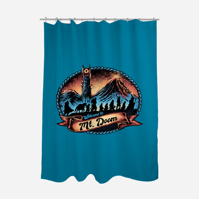 Welcome To Mt Doom-None-Polyester-Shower Curtain-glitchygorilla