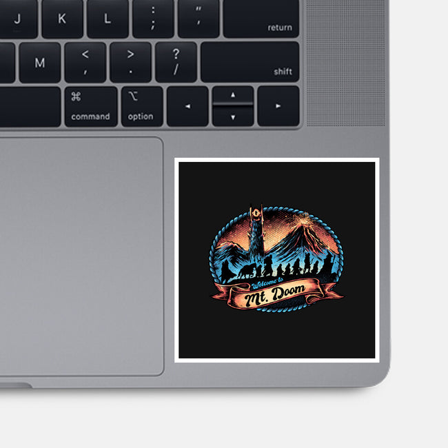 Welcome To Mt Doom-None-Glossy-Sticker-glitchygorilla