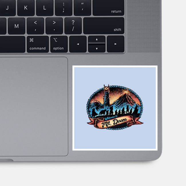 Welcome To Mt Doom-None-Glossy-Sticker-glitchygorilla
