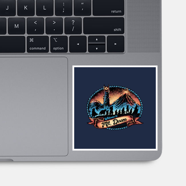 Welcome To Mt Doom-None-Glossy-Sticker-glitchygorilla