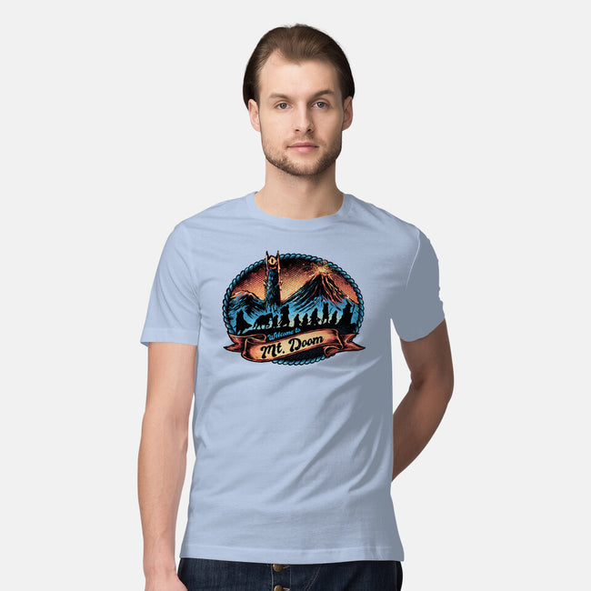 Welcome To Mt Doom-Mens-Premium-Tee-glitchygorilla
