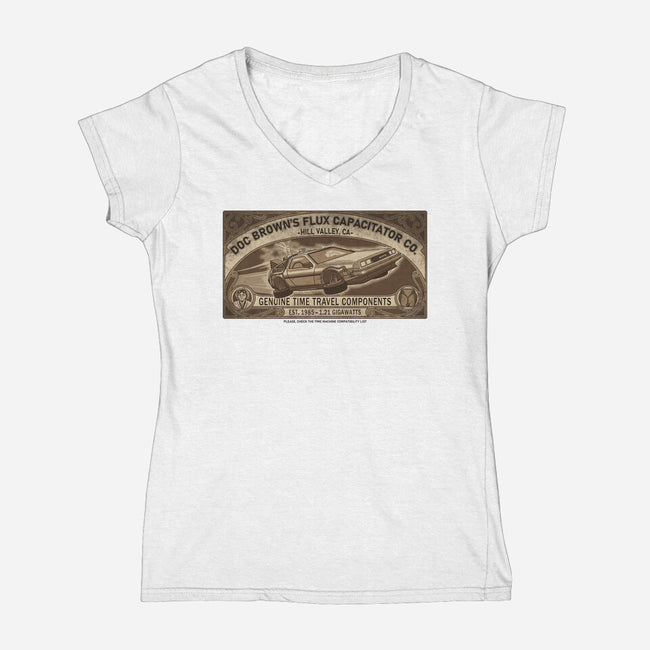 Flux Capacitator Co-Womens-V-Neck-Tee-JCMaziu