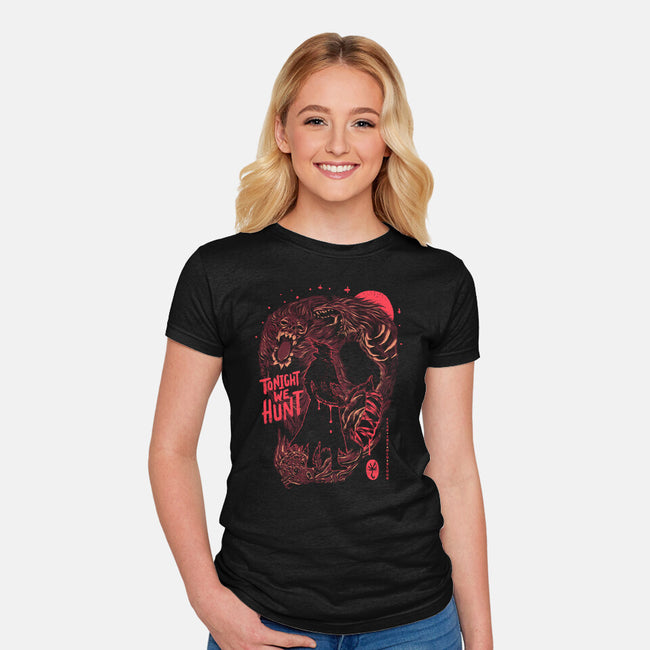 Tonight We Hunt-Womens-Fitted-Tee-eduely