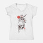The Heart Still Runs-Womens-V-Neck-Tee-eduely