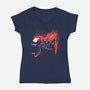 Symbiote Hunt-Womens-V-Neck-Tee-zascanauta