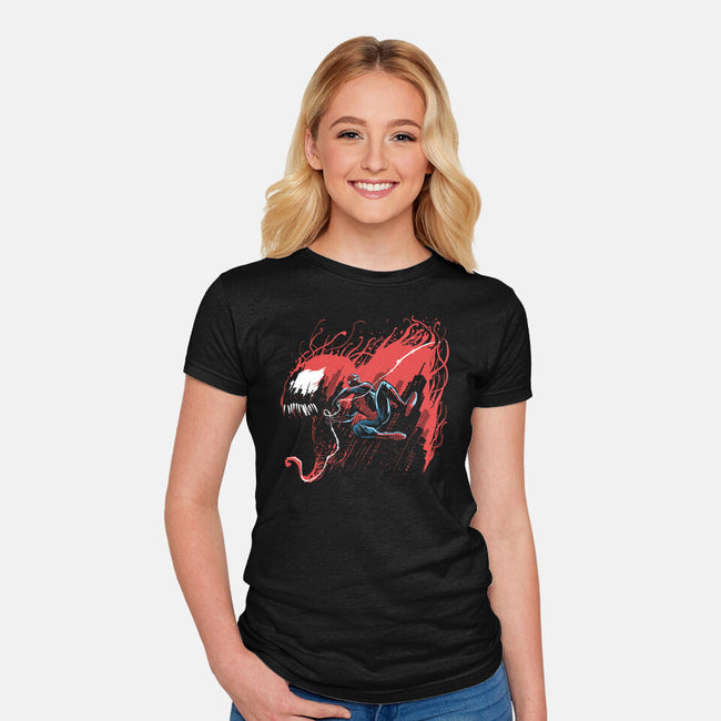 Symbiote Hunt-Womens-Fitted-Tee-zascanauta