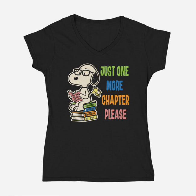 Just One More Chapter Please-Womens-V-Neck-Tee-turborat14