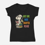 Just One More Chapter Please-Womens-V-Neck-Tee-turborat14