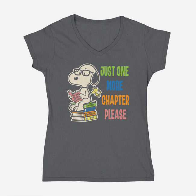 Just One More Chapter Please-Womens-V-Neck-Tee-turborat14