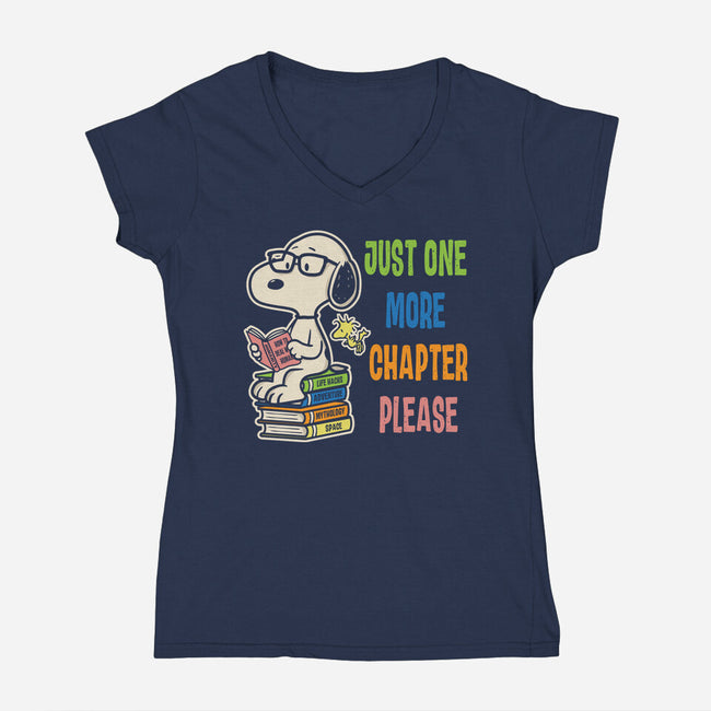 Just One More Chapter Please-Womens-V-Neck-Tee-turborat14