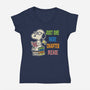 Just One More Chapter Please-Womens-V-Neck-Tee-turborat14
