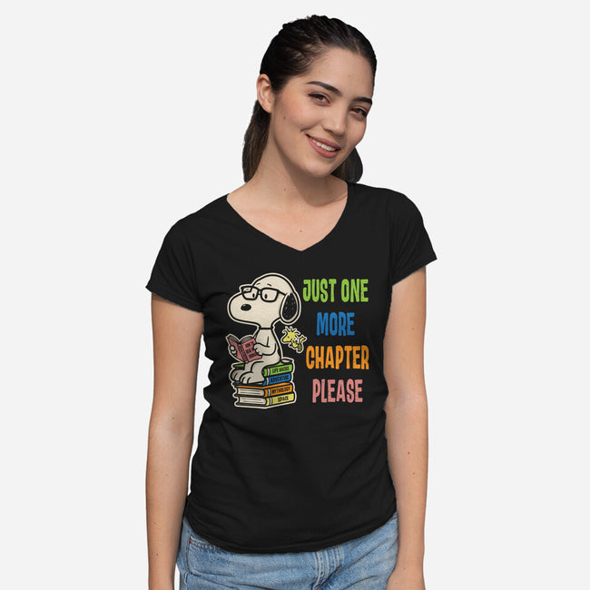Just One More Chapter Please-Womens-V-Neck-Tee-turborat14