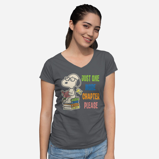 Just One More Chapter Please-Womens-V-Neck-Tee-turborat14