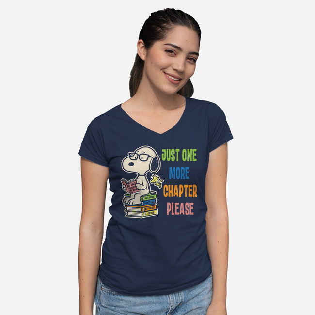 Just One More Chapter Please-Womens-V-Neck-Tee-turborat14