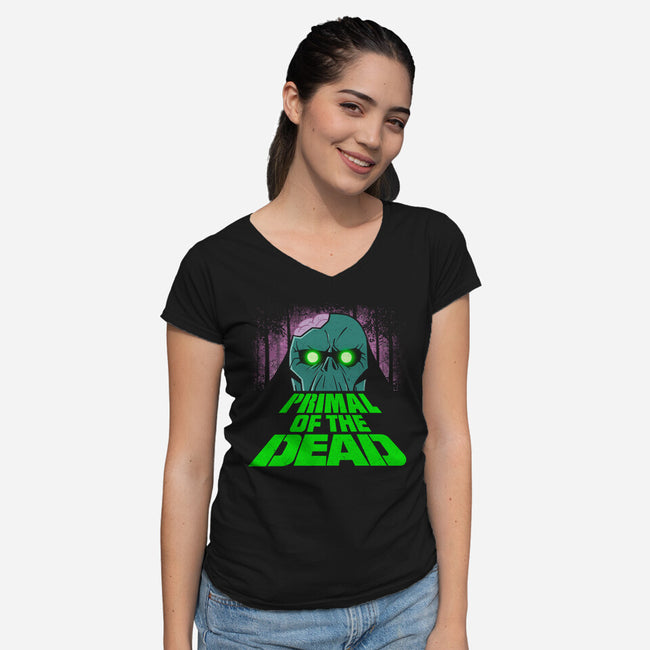 Primal Of The Dead-Womens-V-Neck-Tee-Getsousa!