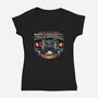 The Legendary Castle-Womens-V-Neck-Tee-glitchygorilla