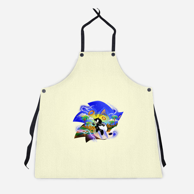 Faster Than Light Sonic-Unisex-Kitchen-Apron-hypertwenty