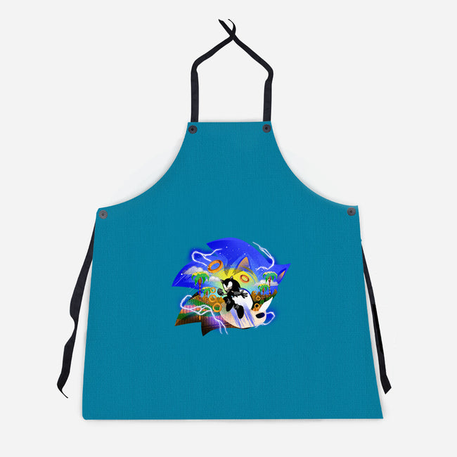 Faster Than Light Sonic-Unisex-Kitchen-Apron-hypertwenty