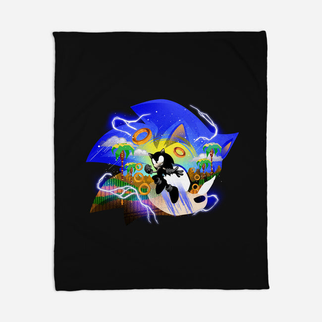 Faster Than Light Sonic-None-Fleece-Blanket-hypertwenty