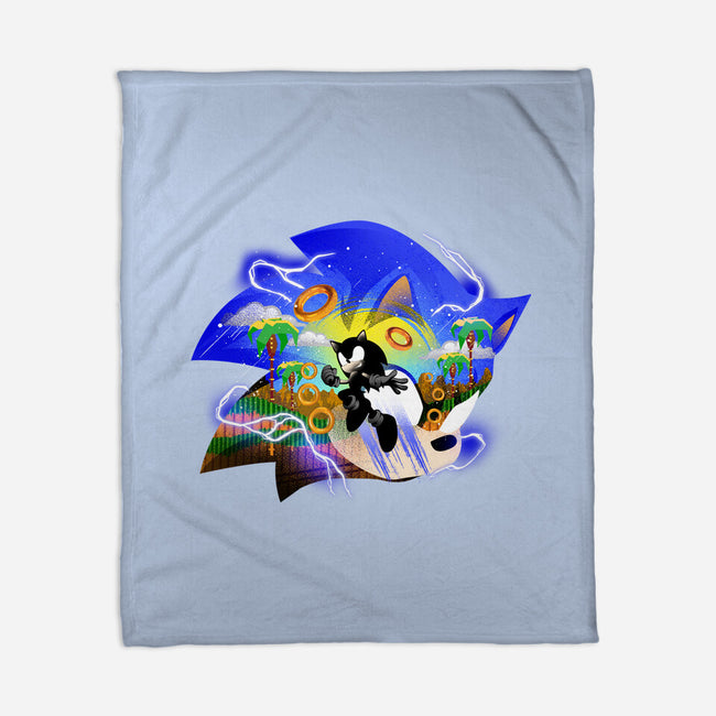 Faster Than Light Sonic-None-Fleece-Blanket-hypertwenty