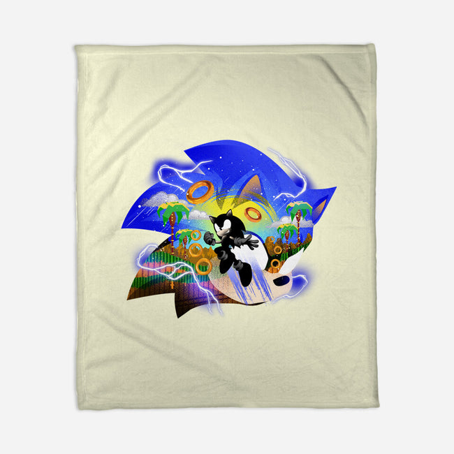 Faster Than Light Sonic-None-Fleece-Blanket-hypertwenty