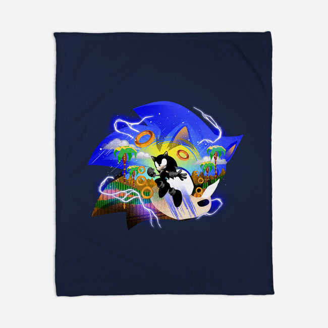 Faster Than Light Sonic-None-Fleece-Blanket-hypertwenty