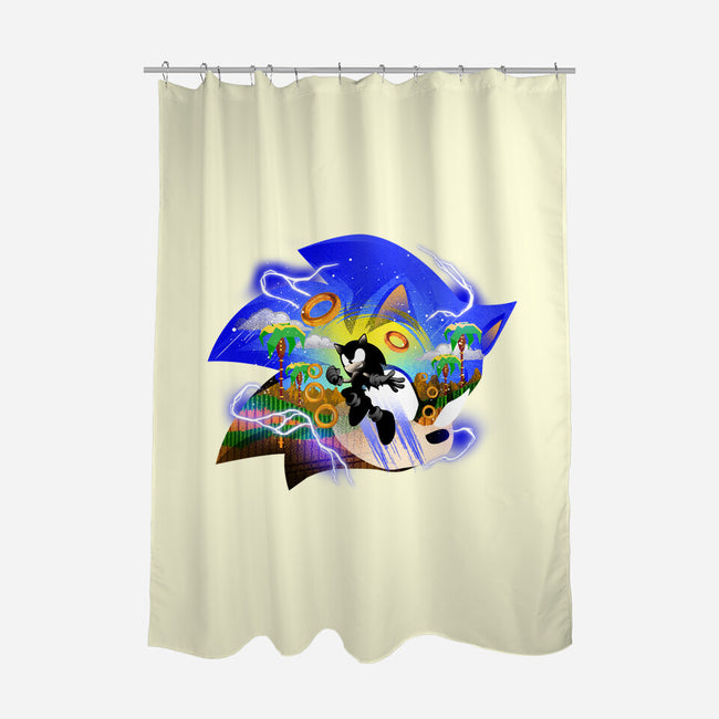 Faster Than Light Sonic-None-Polyester-Shower Curtain-hypertwenty